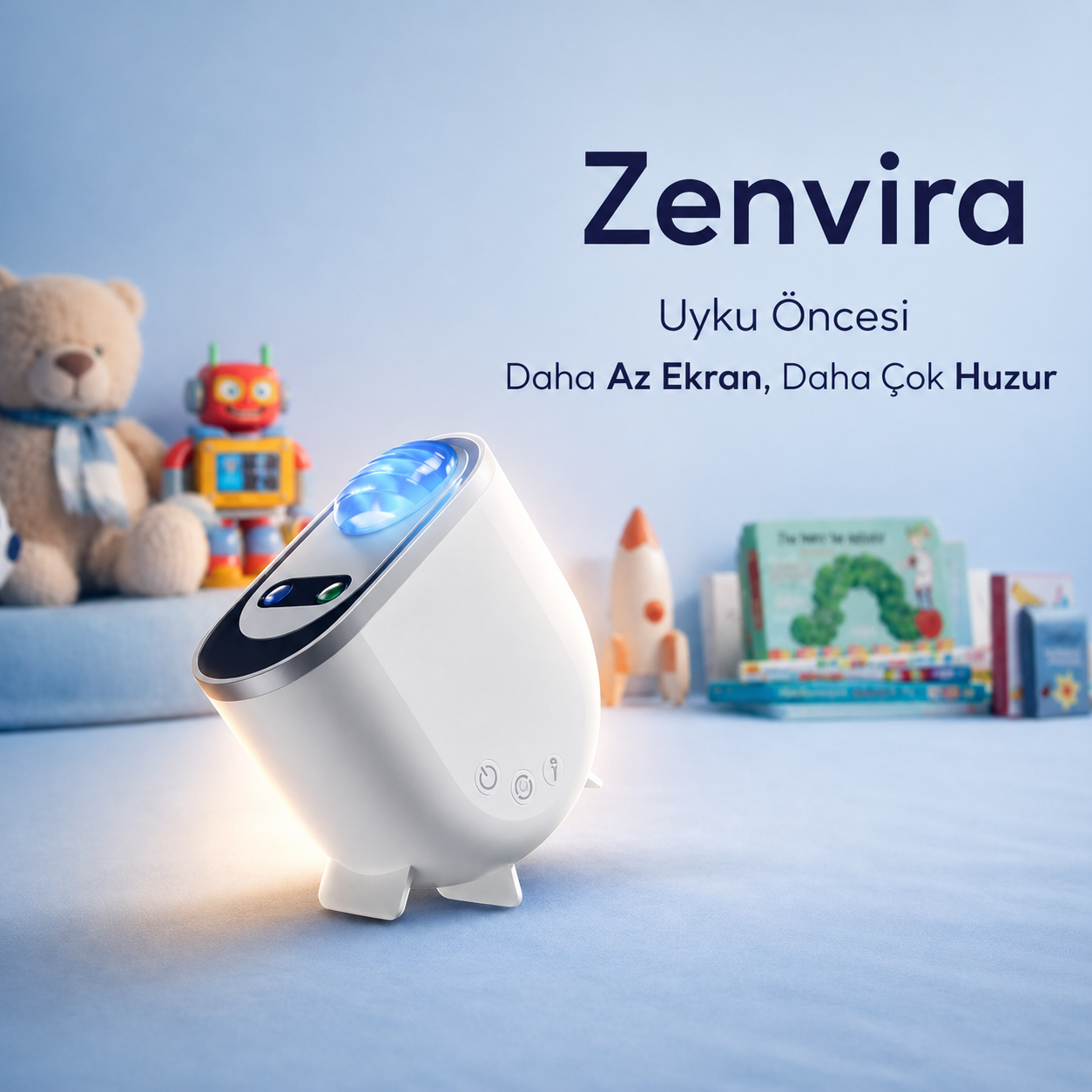 Zenvira™ Projektör – Uyku Öncesi Sakinlik ve Huzur Sağlayan Işık