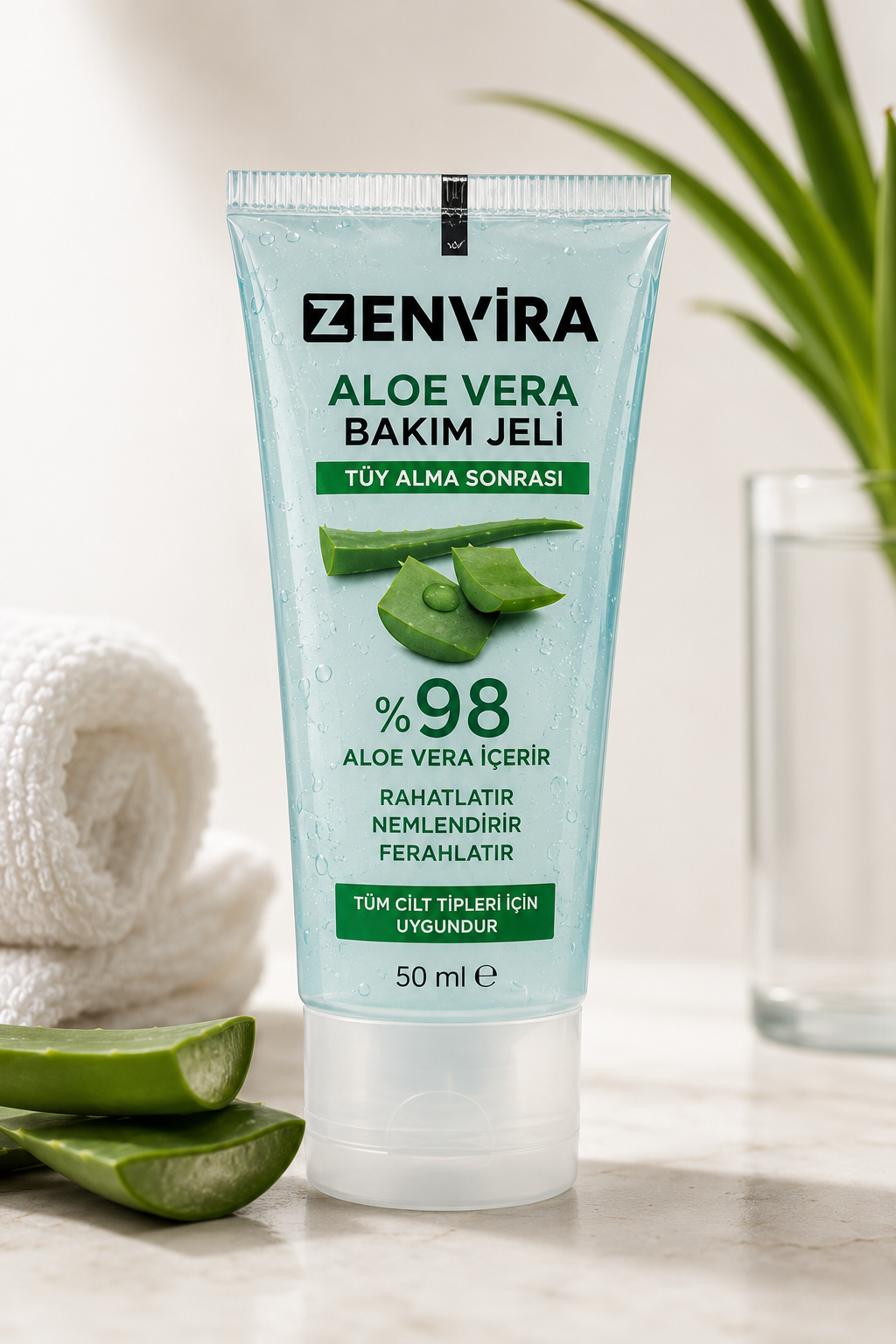 Zenvira™ Aloe Vera Tüy Alma Sonrası Bakım Jeli